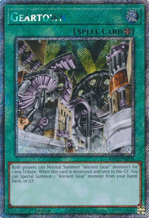 Geartown (Platinum Secret Rare) [RA03-EN203] Platinum Secret Rare | Card Merchant Takapuna