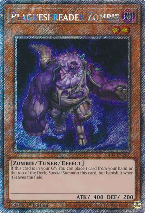 Plaguespreader Zombie (Platinum Secret Rare) [RA03-EN207] Platinum Secret Rare | Card Merchant Takapuna