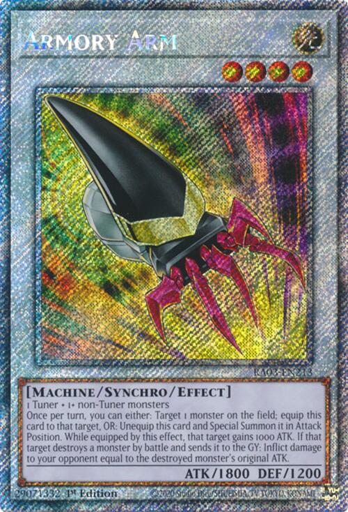 Armory Arm (Platinum Secret Rare) [RA03-EN213] Platinum Secret Rare | Card Merchant Takapuna