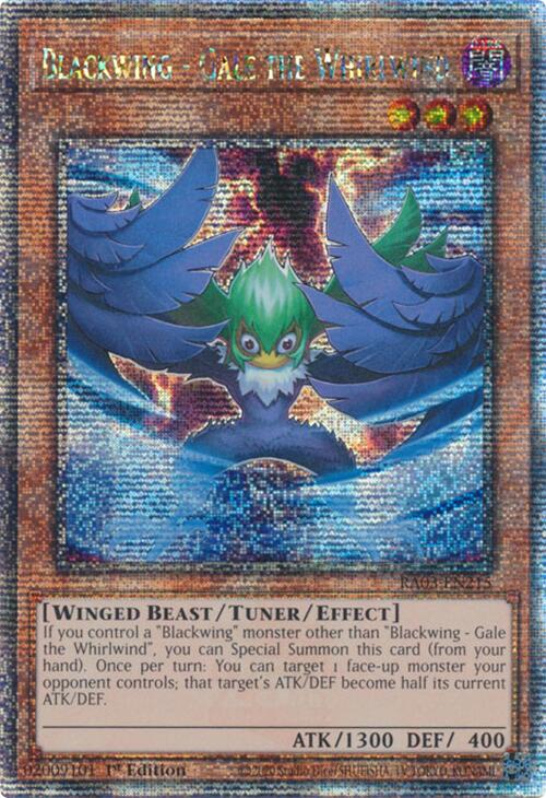 Blackwing - Gale the Whirlwind (Quarter Century Secret Rare) [RA03-EN215] Quarter Century Secret Rare | Card Merchant Takapuna