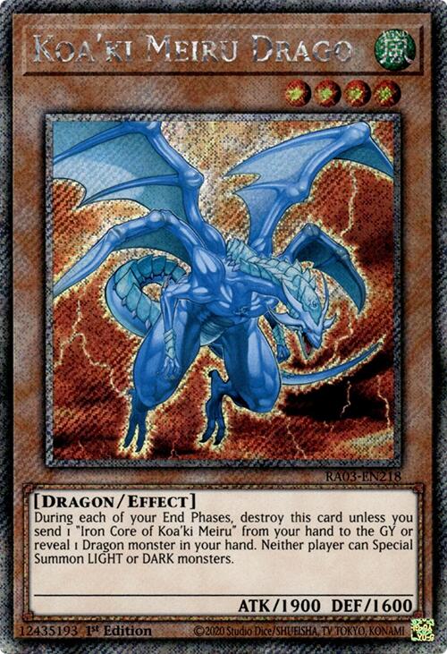 Koa'ki Meiru Drago (Platinum Secret Rare) [RA03-EN218] Platinum Secret Rare | Card Merchant Takapuna