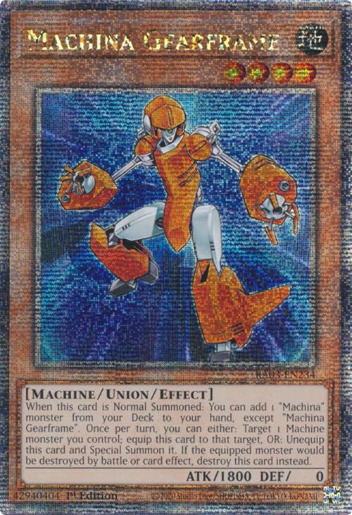 Machina Gearframe (Quarter Century Secret Rare) [RA03-EN234] Quarter Century Secret Rare | Card Merchant Takapuna