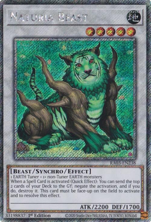 Naturia Beast (Platinum Secret Rare) [RA03-EN238] Platinum Secret Rare | Card Merchant Takapuna