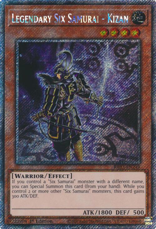 Legendary Six Samurai - Kizan (Platinum Secret Rare) [RA03-EN249] Platinum Secret Rare | Card Merchant Takapuna