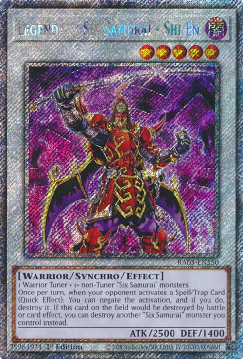 Legendary Six Samurai - Shi En (Platinum Secret Rare) [RA03-EN250] Platinum Secret Rare | Card Merchant Takapuna