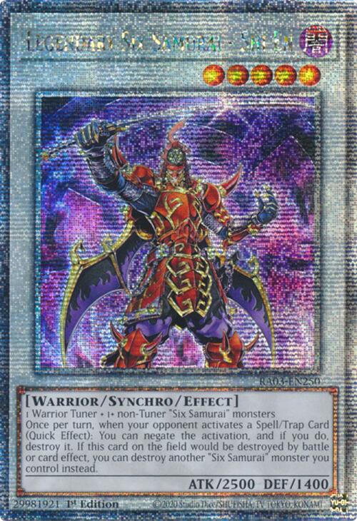 Legendary Six Samurai - Shi En (Quarter Century Secret Rare) [RA03-EN250] Quarter Century Secret Rare | Card Merchant Takapuna