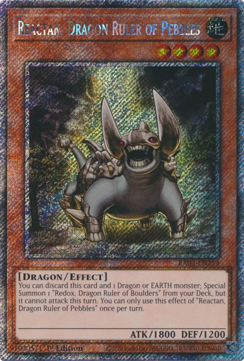 Reactan, Dragon Ruler of Pebbles (Platinum Secret Rare) [RA03-EN254] Platinum Secret Rare | Card Merchant Takapuna