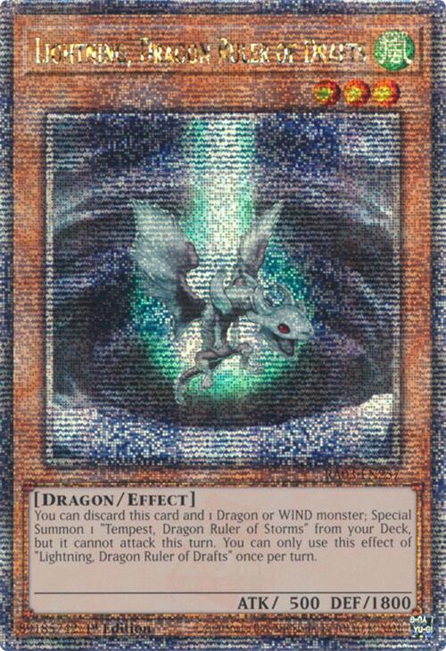 Lightning, Dragon Ruler of Drafts (Quarter Century Secret Rare) [RA03-EN257] Quarter Century Secret Rare | Card Merchant Takapuna