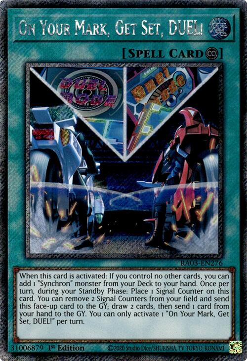 On Your Mark, Get Set, DUEL! (Platinum Secret Rare) [RA03-EN276] Platinum Secret Rare | Card Merchant Takapuna