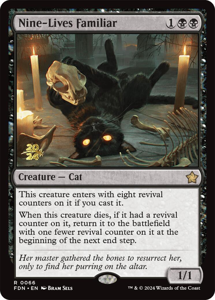 Nine-Lives Familiar [Foundations Prerelease Promos] | Card Merchant Takapuna