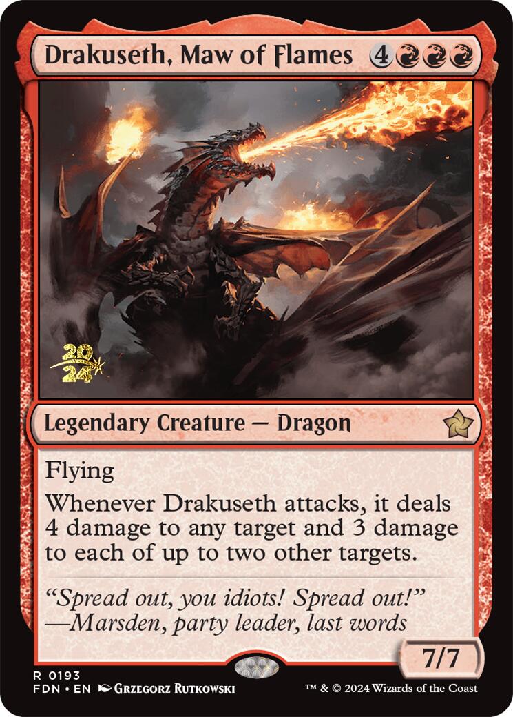 Drakuseth, Maw of Flames [Foundations Prerelease Promos] | Card Merchant Takapuna