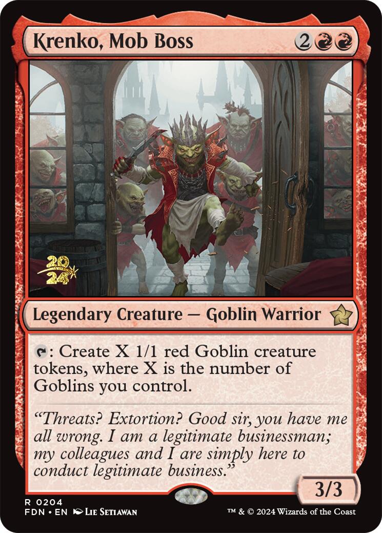 Krenko, Mob Boss [Foundations Prerelease Promos] | Card Merchant Takapuna