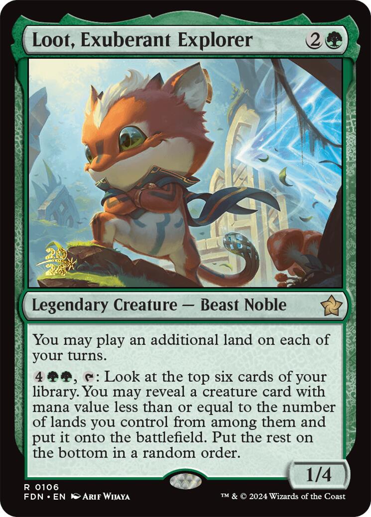 Loot, Exuberant Explorer [Foundations Prerelease Promos] | Card Merchant Takapuna