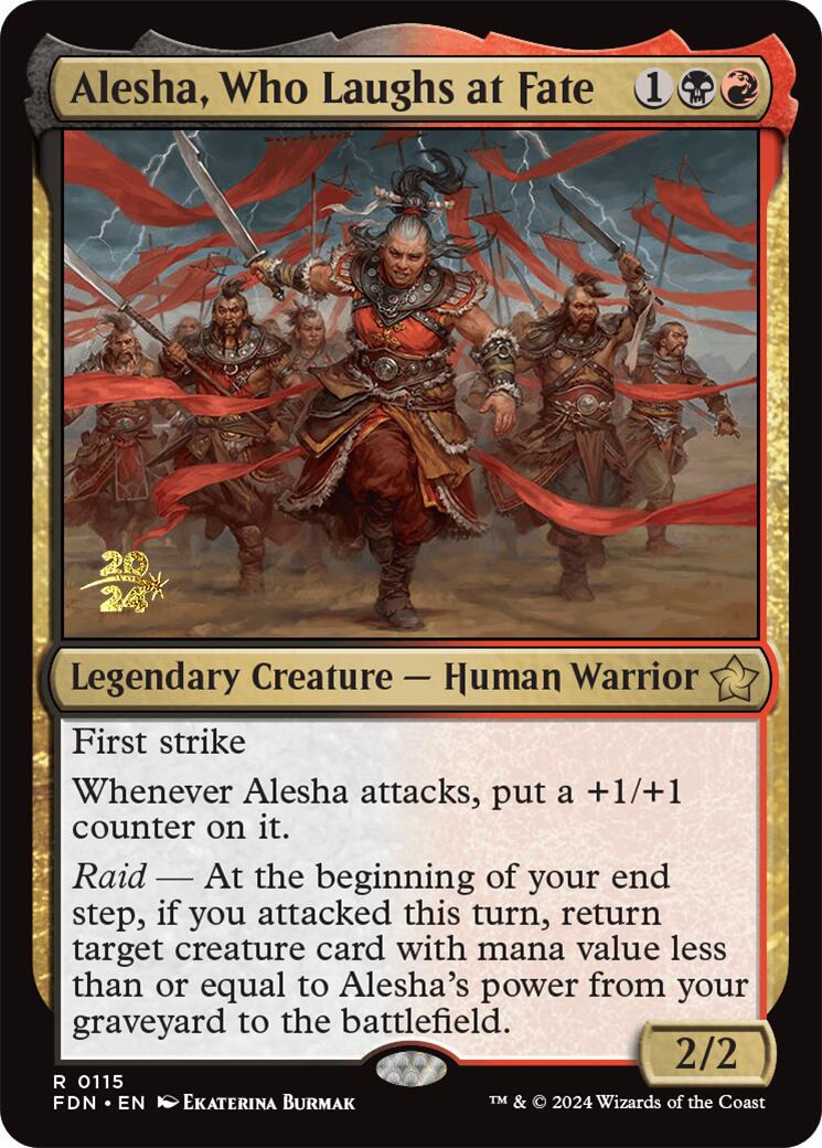 Alesha, Who Laughs at Fate [Foundations Prerelease Promos] | Card Merchant Takapuna