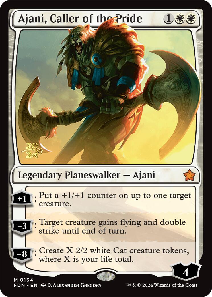 Ajani, Caller of the Pride [Foundations Prerelease Promos] | Card Merchant Takapuna