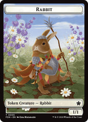 Rabbit // Soldier Double-Sided Token [Foundations Tokens] | Card Merchant Takapuna