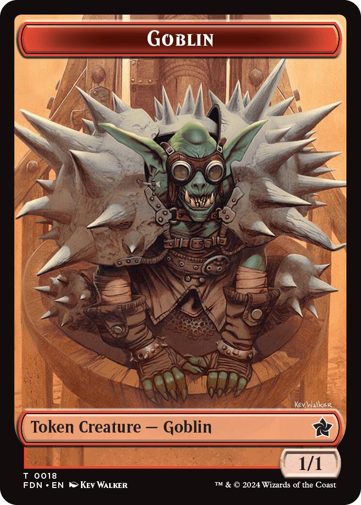 Drake // Goblin Doubled-Sided Token [Foundations Tokens] | Card Merchant Takapuna