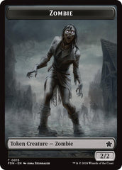 Goblin // Zombie Doubled-Sided Token [Foundations Tokens] | Card Merchant Takapuna