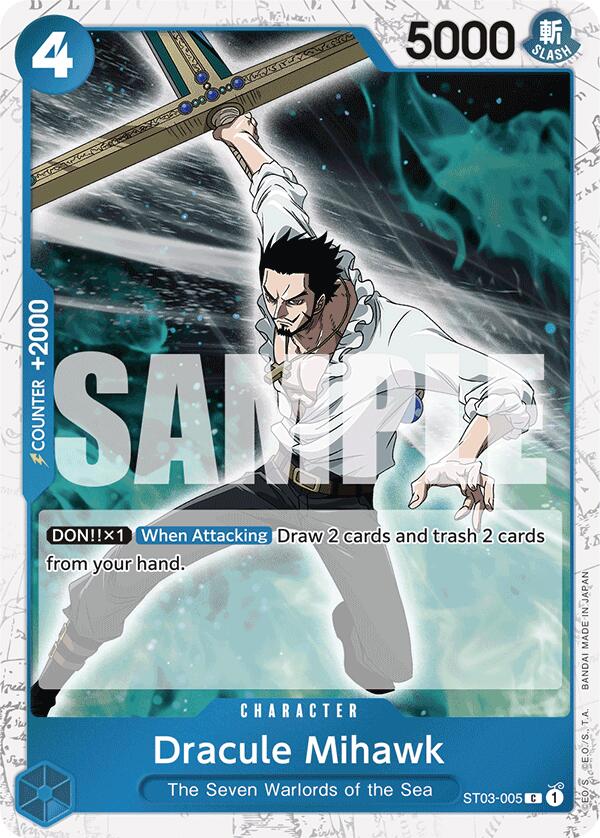 Dracule Mihawk (ST03-005) (Jolly Roger Foil) [Premium Booster -The Best-] | Card Merchant Takapuna