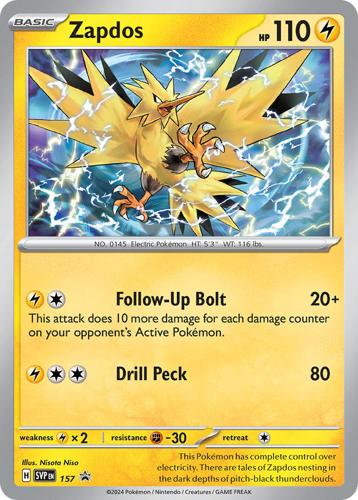 Zapdos (157) [Scarlet & Violet: Black Star Promos] | Card Merchant Takapuna