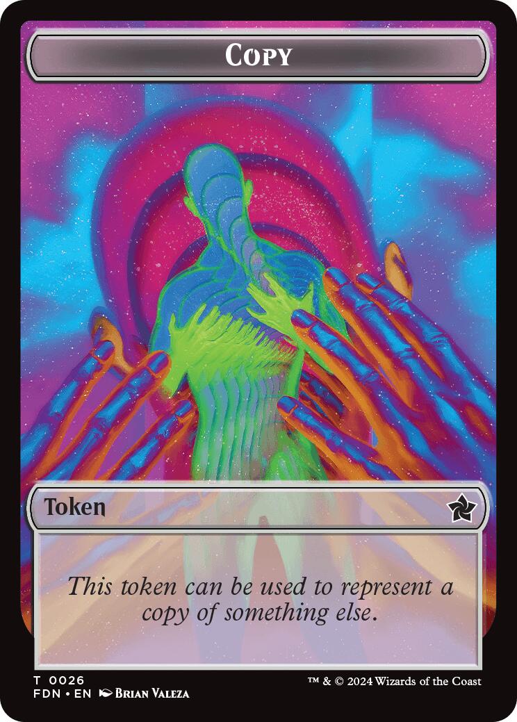 Copy // Human Double-Sided Token [Foundations Tokens] | Card Merchant Takapuna