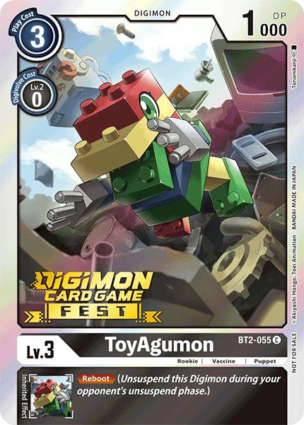 ToyAgumon [BT2-055] (Digimon Card Game Fest 2022) [Release Special Booster Promos] | Card Merchant Takapuna