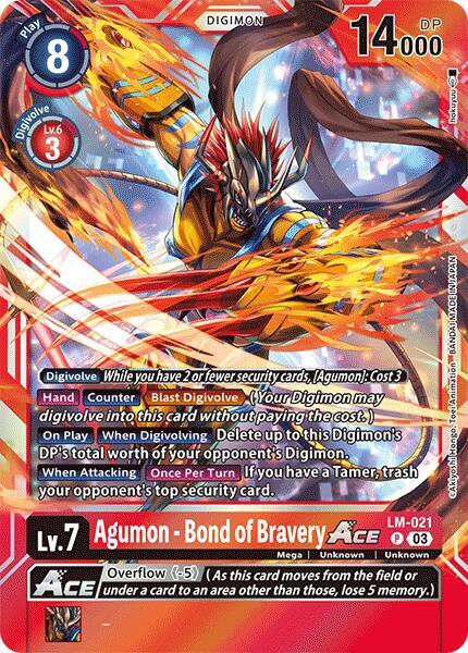 Agumon [LM-021] - Bond of Bravery ACE [Special Limited Set] | Card Merchant Takapuna