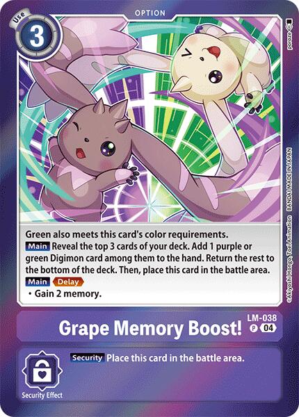 Grape Memory Boost! [LM-038] [Special Limited Set] | Card Merchant Takapuna