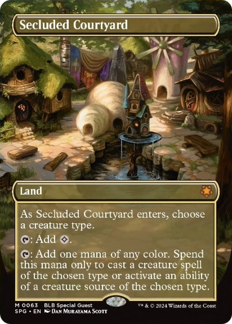 Secluded Courtyard (Borderless) [Bloomburrow Special Guests] | Card Merchant Takapuna