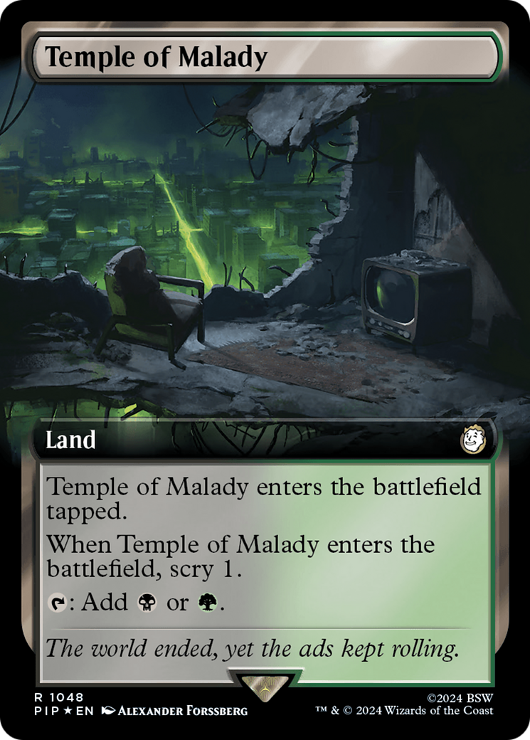 Temple of Malady (Extended Art) (Surge Foil) [Fallout] | Card Merchant Takapuna