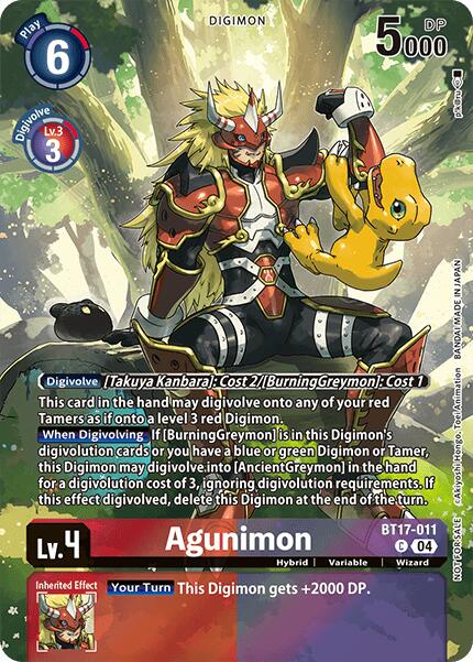 Agunimon [BT17-011] (Legend Pack 2024 Box Topper) [Chain of Liberation] | Card Merchant Takapuna