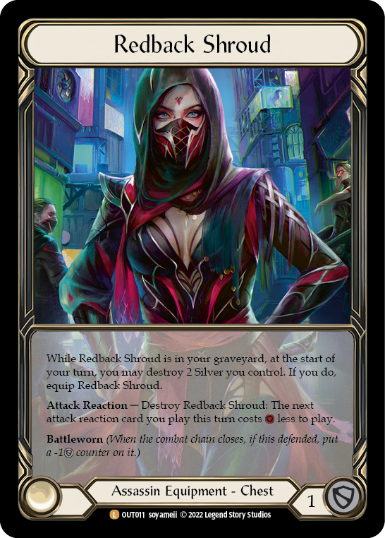 Redback Shroud (Extended Art Cold Foil) [OUT011] (Outsiders)  Cold Foil | Card Merchant Takapuna