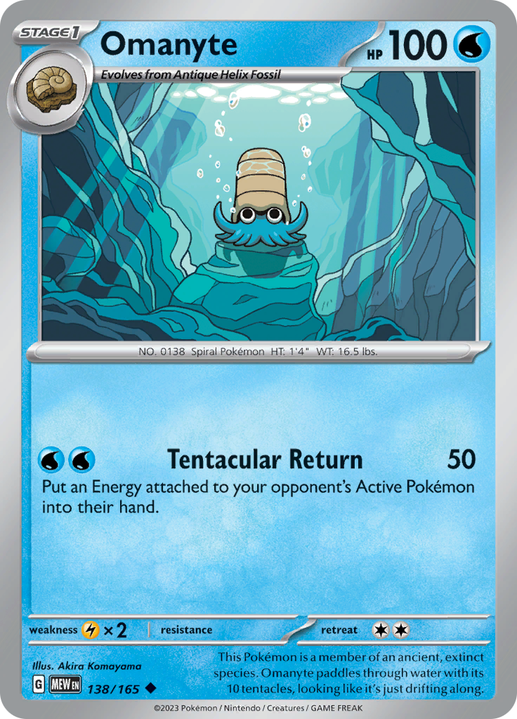 Omanyte (138/165) [Scarlet & Violet 151] | Card Merchant Takapuna