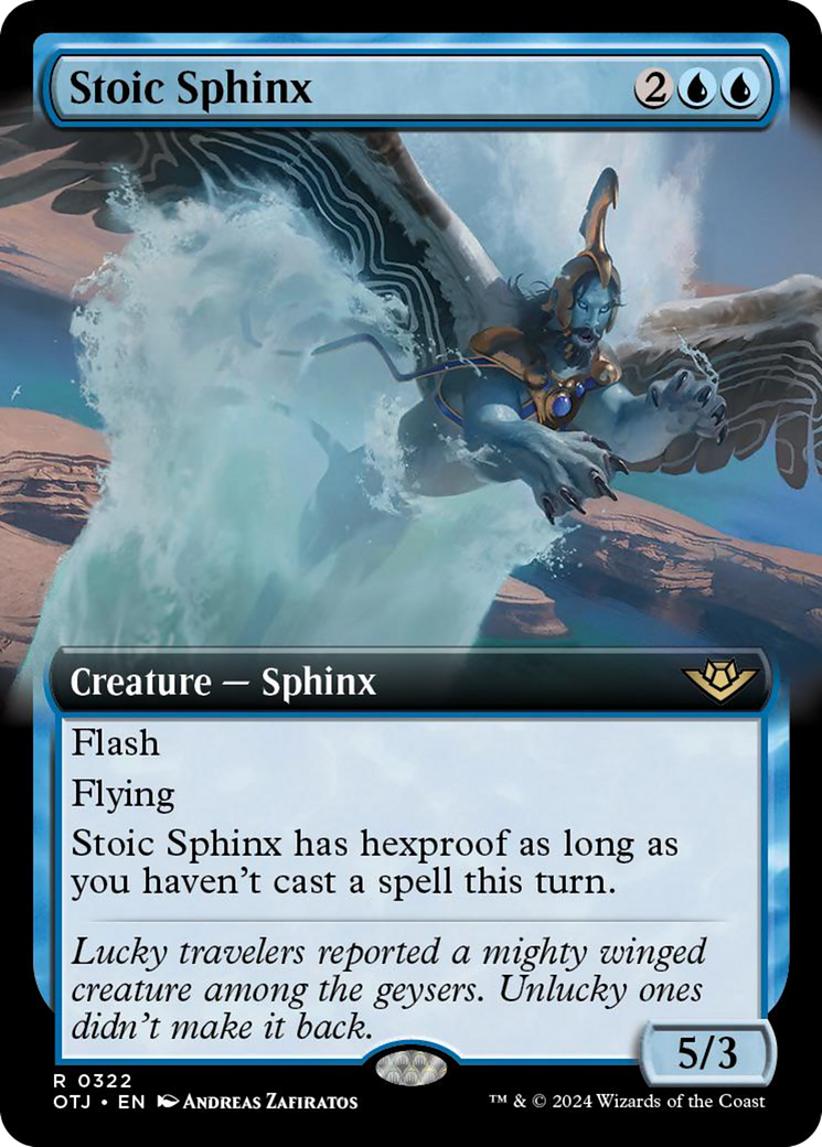 Stoic Sphinx (Extended Art) [Outlaws of Thunder Junction] | Card Merchant Takapuna