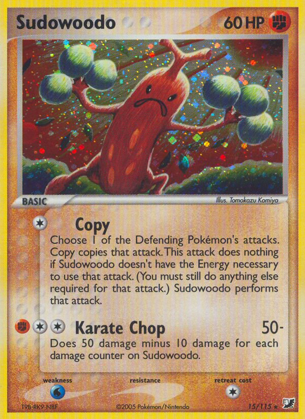 Sudowoodo (15/115) [EX: Unseen Forces] | Card Merchant Takapuna