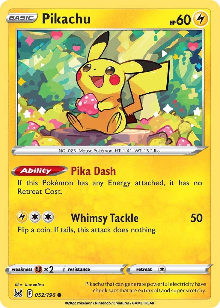 Pikachu (052/196) [Sword & Shield: Lost Origin] | Card Merchant Takapuna