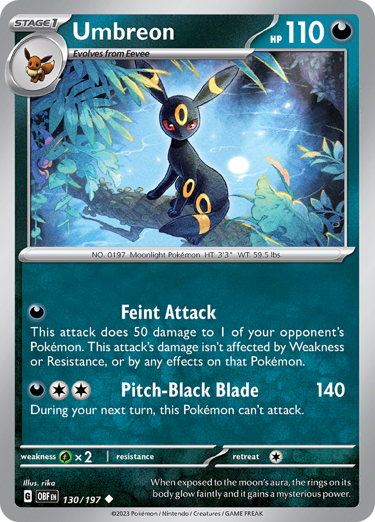 Umbreon (130/197) [Scarlet & Violet: Obsidian Flames] | Card Merchant Takapuna