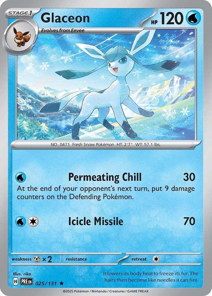 Glaceon (025/131) [Scarlet & Violet: Prismatic Evolutions] | Card Merchant Takapuna