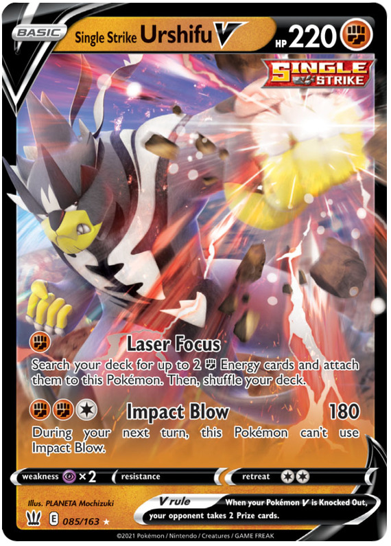 Single Strike Urshifu V (085/163) [Sword & Shield: Battle Styles] | Card Merchant Takapuna