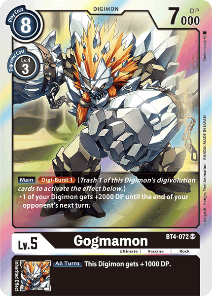 Gogmamon [BT4-072] [Great Legend] | Card Merchant Takapuna