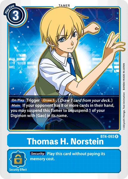 Thomas H. Norstein [BT4-093] [Great Legend] | Card Merchant Takapuna