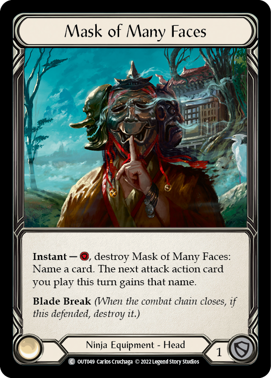 Mask of Many Faces [OUT049] (Outsiders)  Cold Foil | Card Merchant Takapuna