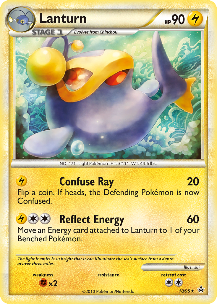 Lanturn (18/95) [HeartGold & SoulSilver: Unleashed] | Card Merchant Takapuna