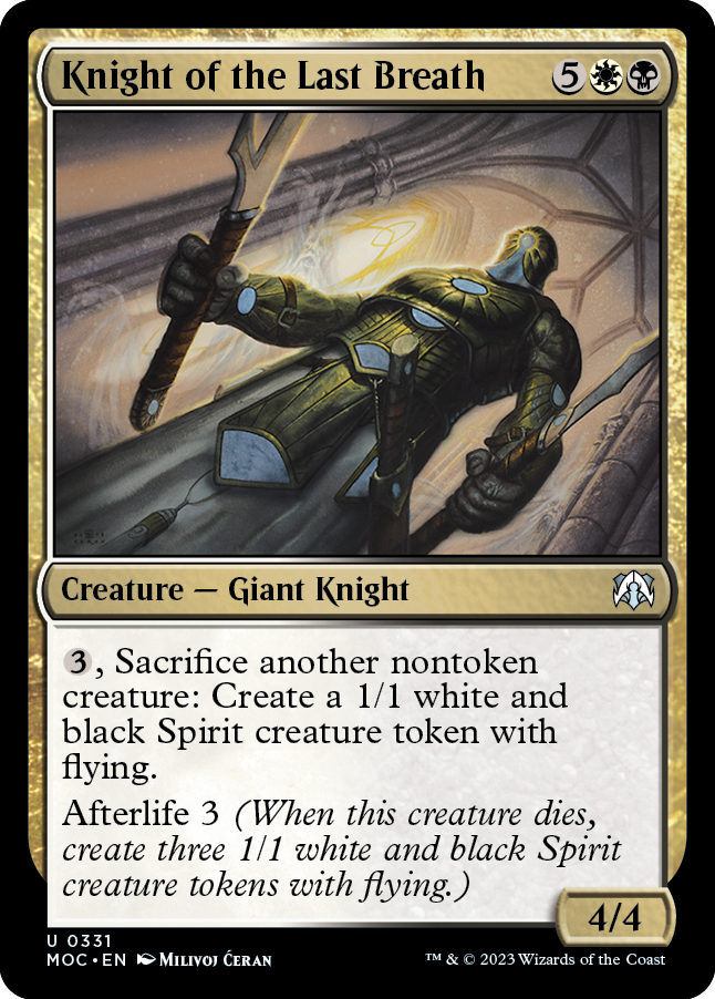 Knight of the Last Breath [March of the Machine Commander] | Card Merchant Takapuna