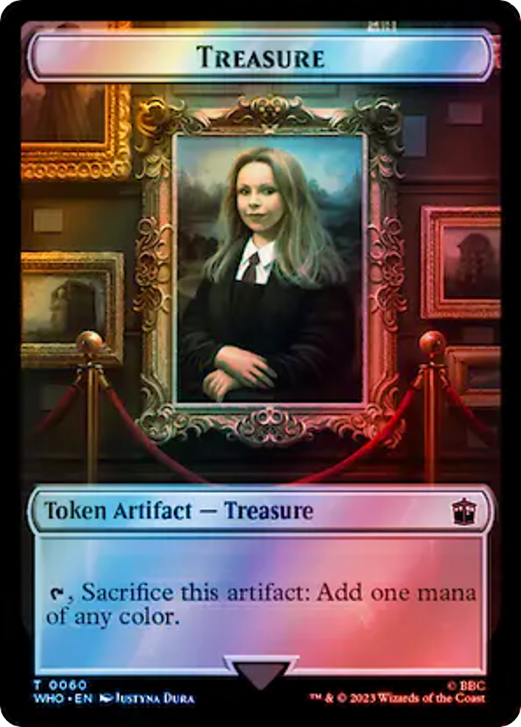 Fish // Treasure (0060) Double-Sided Token (Surge Foil) [Doctor Who Tokens] | Card Merchant Takapuna