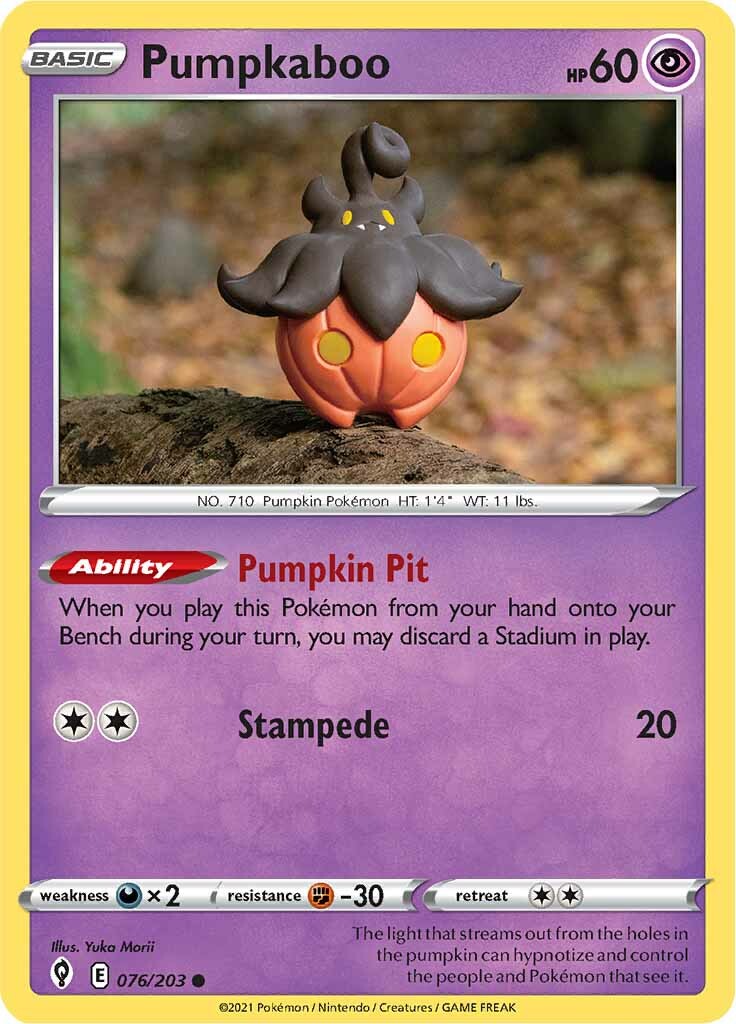 Pumpkaboo (076/203) [Sword & Shield: Evolving Skies] | Card Merchant Takapuna