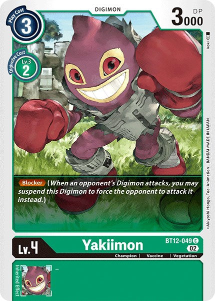 Yakiimon [BT12-049] [Across Time] | Card Merchant Takapuna