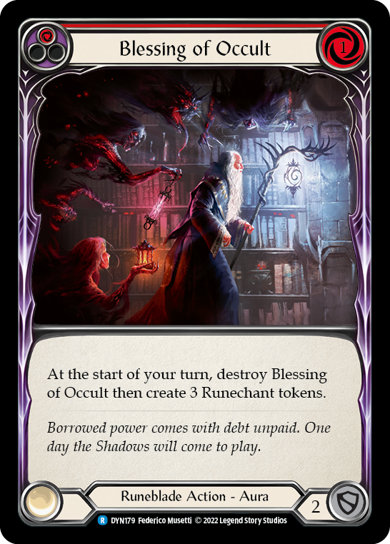 Blessing of Occult (Red) [DYN179] (Dynasty)  Rainbow Foil | Card Merchant Takapuna