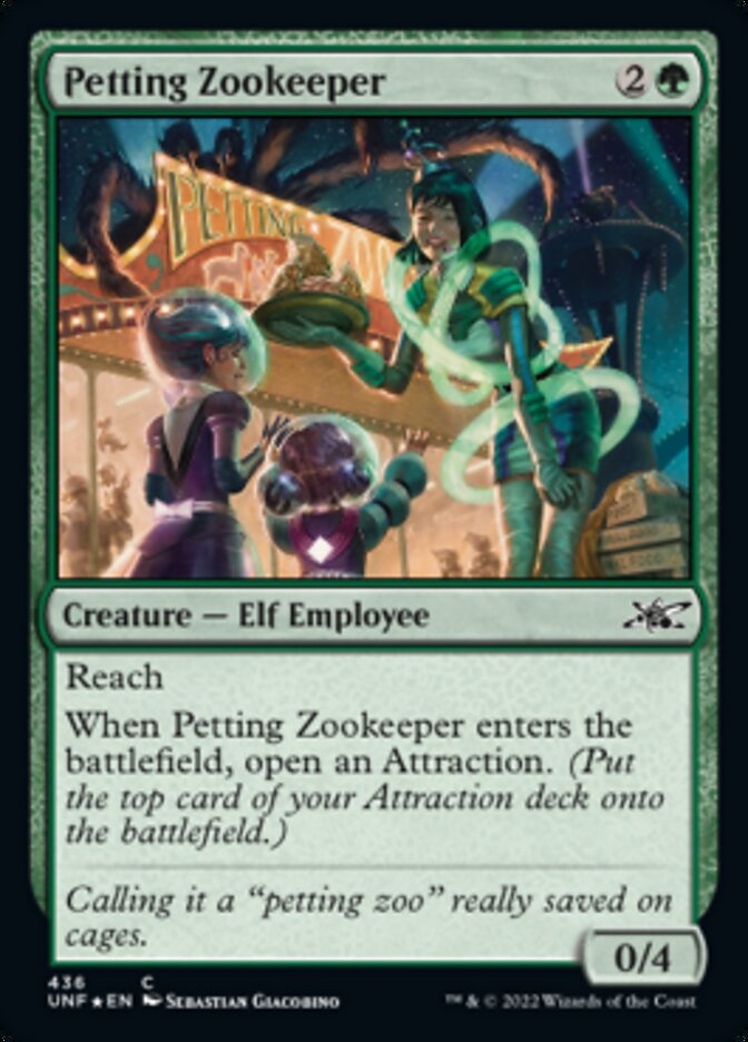 Petting Zookeeper (Galaxy Foil) [Unfinity] | Card Merchant Takapuna