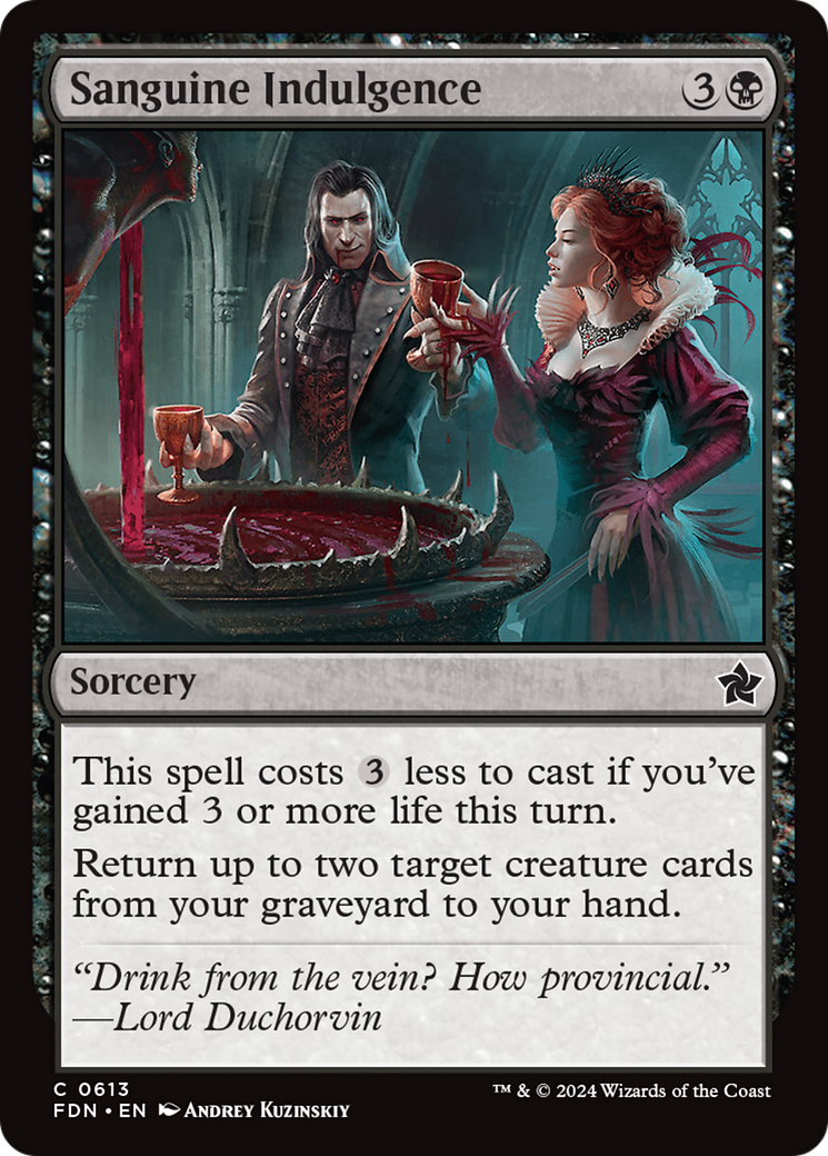 Sanguine Indulgence [Foundations] | Card Merchant Takapuna